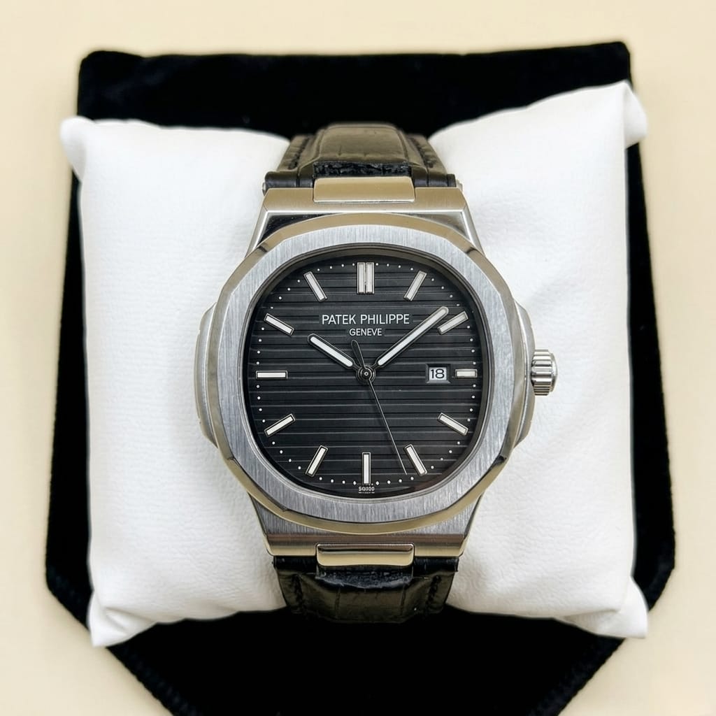 Signature Premium Black Leather Watch