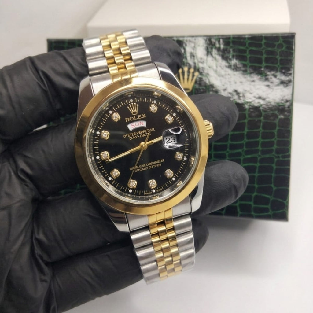 Prestige Two-Tone Black Dial Watch