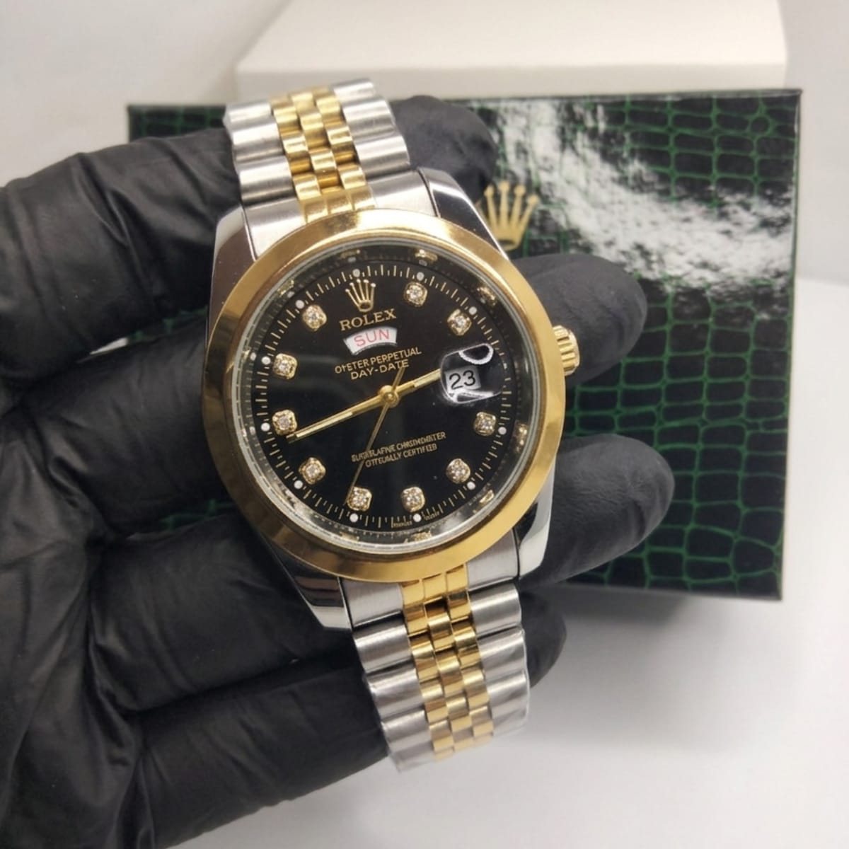 Prestige Two-Tone Black Dial Watch