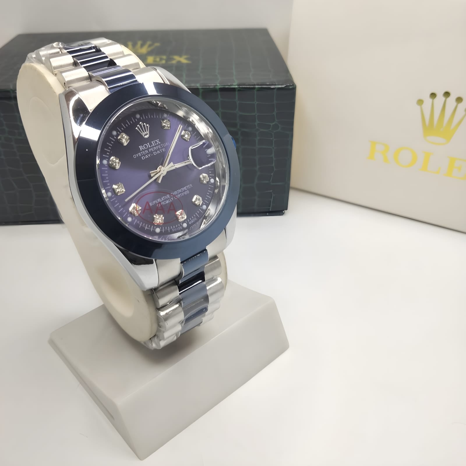 Blue Two-Tone Men Watch | Premium Edition